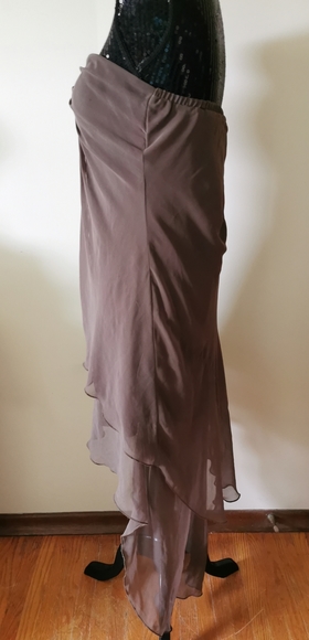 Marineblu Brown Strapless High Low Dress Size L - Picture 5 of 11